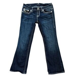 Y2K Vigoss The New York Boot Cut Dark Blue Denim Low Rise Jeans 7/8 Lenght 29